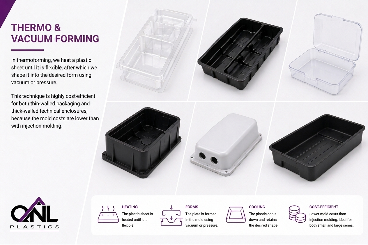 Thermoforming and Vacuum forming infographic